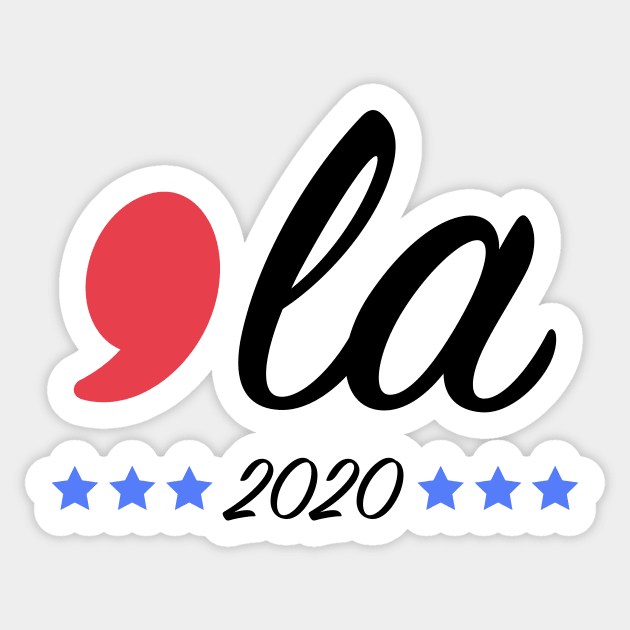 Funny Kamala Harris Comma La 2020 Sticker by designs4up